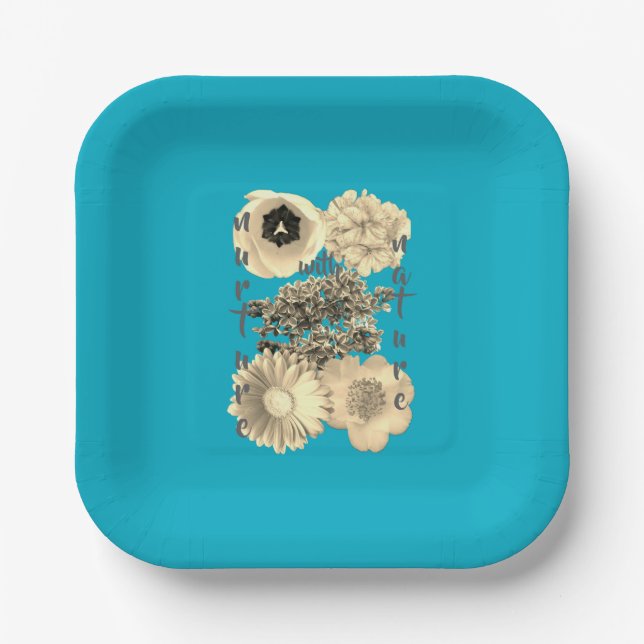 Assiettes En Carton Nourrir avec la Nature 2  (Recto)