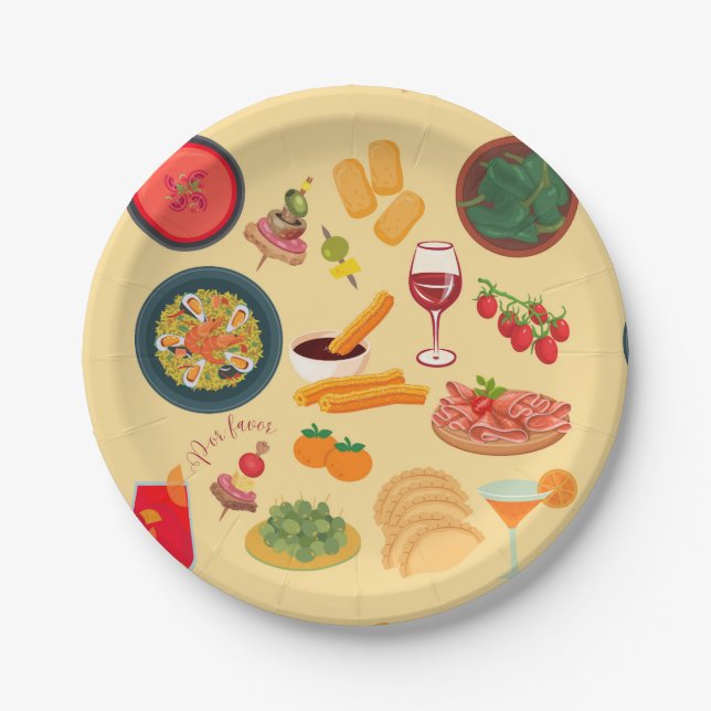 Assiettes En Carton Nourriture Espagne (Devant)