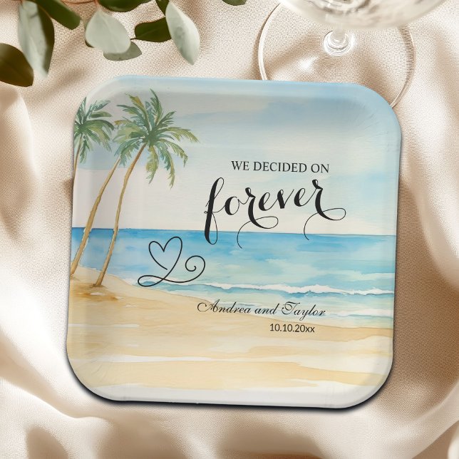 Assiettes En Carton Nous avons décidé sur Forever Elegant Wedding (Créateur téléchargé)