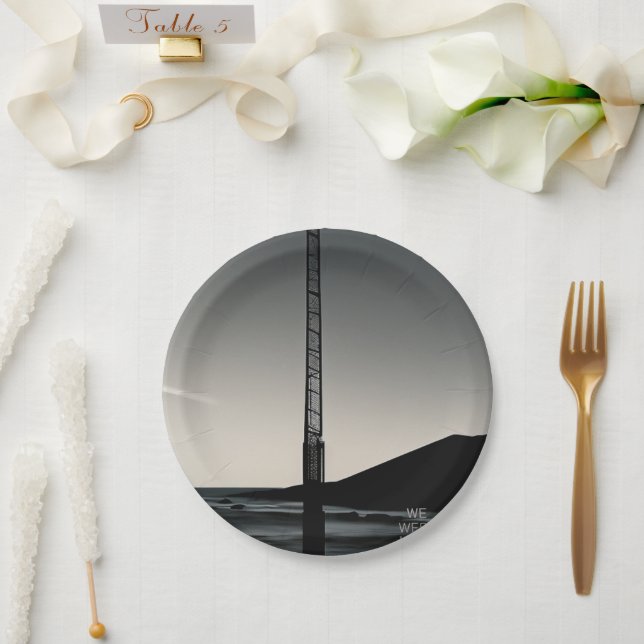 Assiettes En Carton Nous étions ici plaques de papier (Mariage)