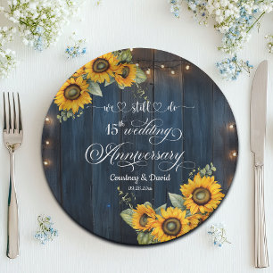 Assiettes En Carton Nous Faisons Encore 15ème Anniversaire Mariage Lum