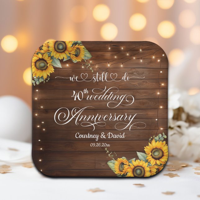 Assiettes En Carton Nous Faisons Encore 40ème Anniversaire Mariage Lum (Créateur téléchargé)