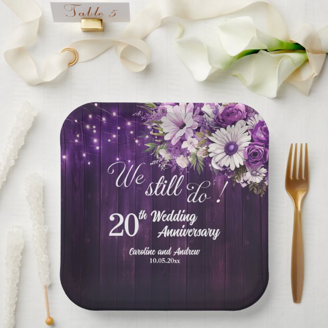 Assiettes En Carton Nous faisons toujours des guirlandes lumineuses po (Mariage)