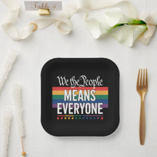 Assiettes En Carton Nous Le Peuple Signifie Tout Le Monde Constitution