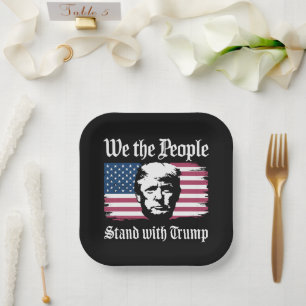 Assiettes En Carton Nous, le peuple, soutenons Donald Trump, soutien 2