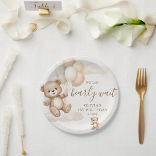 Assiettes En Carton Nous pouvons à peine attendre l'anniversaire