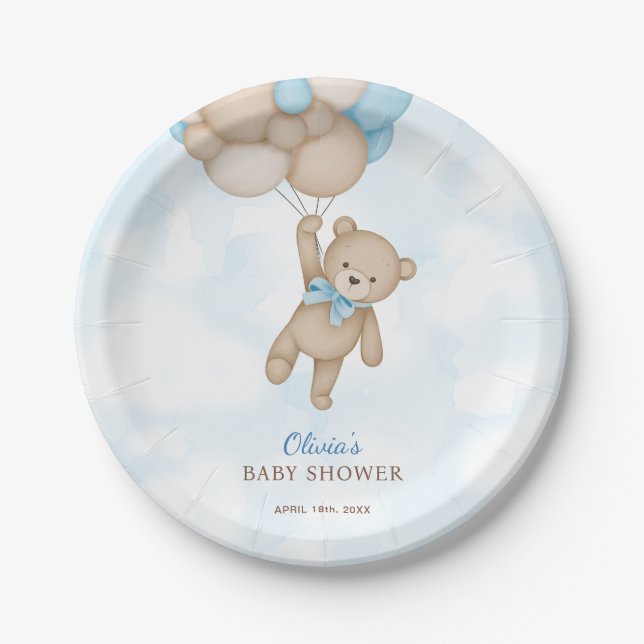 Assiettes En Carton Nous pouvons attendre le Baby shower (Devant)