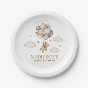 Assiettes En Carton Nous pouvons attendre plus tard le Baby shower pla