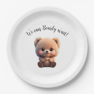 Assiettes En Carton Nous pouvons Bearly Wait Baby shower ours en peluc