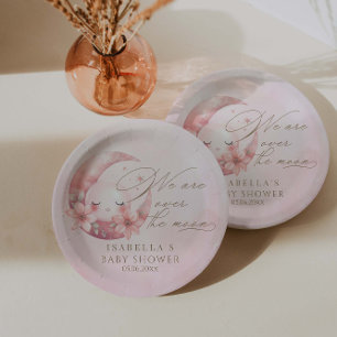 Assiettes En Carton Nous Sommes Au-Dessus Du Baby shower De La Fille L