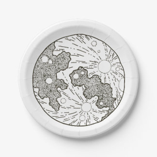 Assiettes En Carton Nous Sommes Au-Dessus Du Baby shower Lune