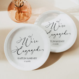 Assiettes En Carton Nous sommes engagés Elegant Minimalist Engagement 
