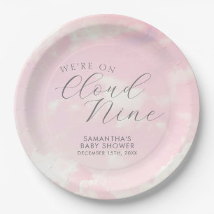 Assiettes En Carton Nous Sommes Sur Le Baby shower Nuage Neuf Nuages R