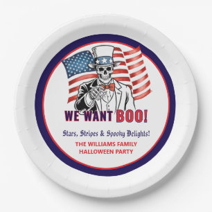 Assiettes En Carton Nous voulons Boo Patriotique Halloween Costume Par