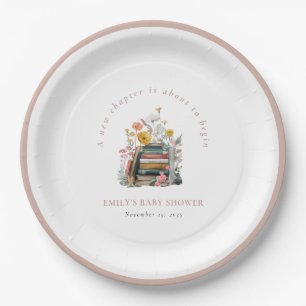 Assiettes En Carton Nouveau Chapitre Fête de Bébé Florale