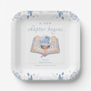Assiettes En Carton Nouveau chapitre Fête prénatale Bébé Boule de neig