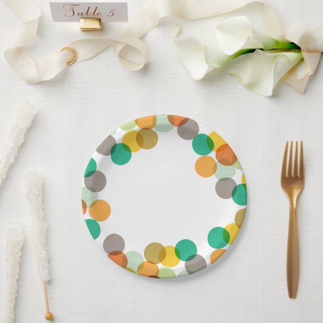 Assiettes En Carton Nouvel An Fun Confetti Dots Fun (Mariage)