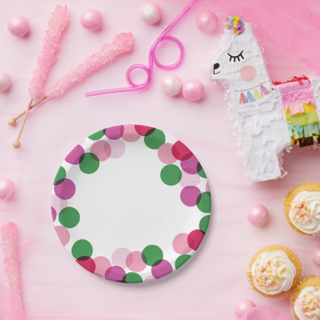 Assiettes En Carton Nouvel An Fun Confetti Dots Fun (Fête)