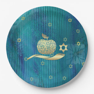 Assiettes En Carton Nouvel An juif Plaques papier Rosh Hashanah