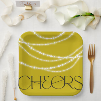 Assiettes En Carton Nouvel An Salles Étincelantes Élégante Chic