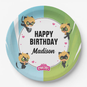 Assiettes En Carton Nouvel anniversaire du chat miraculeux