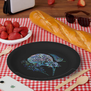 ASSIETTES EN CARTON NOUVELLE-ZÉLANDE PAUA KIWI