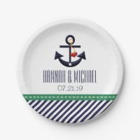 Novice et mariage nautique d'Ancre de bleu marine