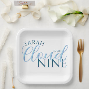 Assiettes En Carton Nuage neuf simple mariage moderne écriture manuscr