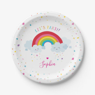 Assiettes En Carton NUAGES EN COULEUR CUTE JEUNES couleurs vives image
