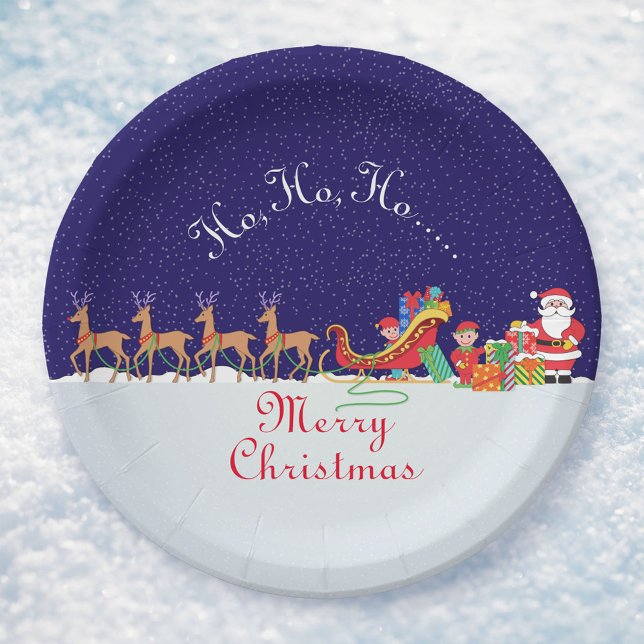 Assiettes En Carton Nuit avant Noël Plaques de papier (Créateur téléchargé)