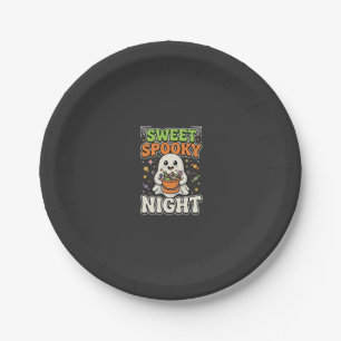 Assiettes En Carton Nuit de chasse aux bonbons d'Halloween