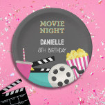 ASSIETTES EN CARTON NUIT DE FILM ROSE<br><div class="desc">SIGNE DE FILM JARDIN ROSE</div>