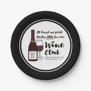 Assiettes En Carton Nuit drôle de filles de club de vin de boissons d