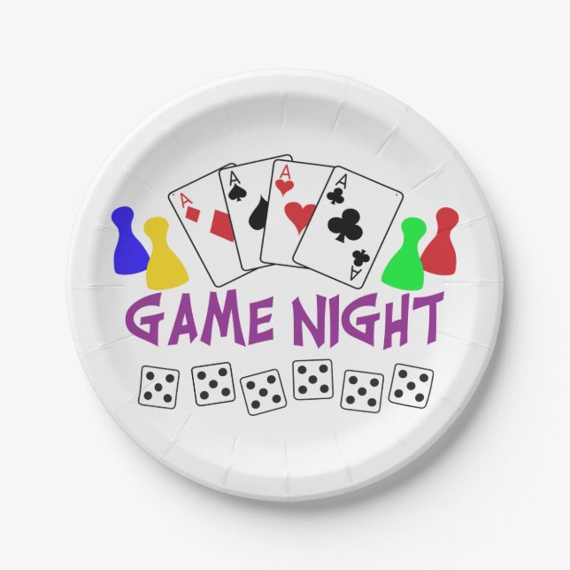 Assiettes En Carton Nuit du jeu (Devant)