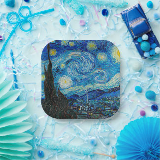 Assiettes En Carton Nuit étoilée par Vincent van Gogh
