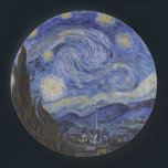 Assiettes En Carton Nuit étoilée par Vincent Willem van Gogh<br><div class="desc">Vincent Willem van Gogh (néerlandais : 30 mars 1853 - 29 juillet 1890) était peintre post-impressionniste. Artiste hollandais dont l'oeuvre a une influence considérable sur l'art du XXe siècle, il produit des portraits, des autoportraits, des paysages et des natures mortes de cyprès, de champs de blé et de tournesols. Il...</div>