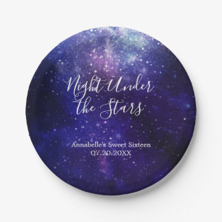 Assiettes En Carton Nuit sous les étoiles Galaxy