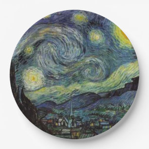 Assiettes En Carton Nuit Van Gogh Starry