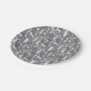 Assiettes En Carton Nutcracker aquarelle vacances