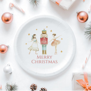 Assiettes En Carton Nutcracker Winter Ballet Noël