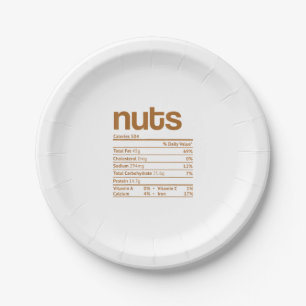 Assiettes En Carton Nuts Nutrition Facts Drôle Thanksgiving Noël