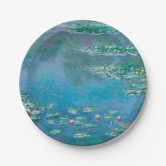 Assiettes En Carton Nymphéas par Claude Monet Peinture d'art fin