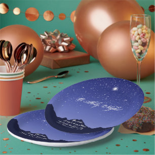 Assiettes En Carton O Plaques de papier de Noël de la Saint-Nuit