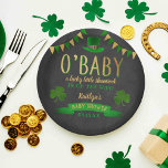 Assiettes En Carton O'Baby St. Patrick's Day Baby shower<br><div class="desc">Célébrez dans le style avec ces assiettes en papier baby shower amusantes et modernes. Le design est facile à personnaliser avec votre propre libellé et votre famille et vos amis seront ravis de voir ces fabuleuses plaques en papier. Des éléments de partie correspondants se trouvent dans la collection.</div>