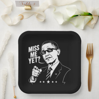 Assiettes En Carton Obama 2028 Me Manquez Encore Président 44 Drôle