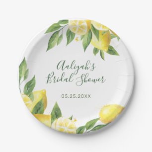Assiettes En Carton Occasion spéciale d'aquarelle de citron