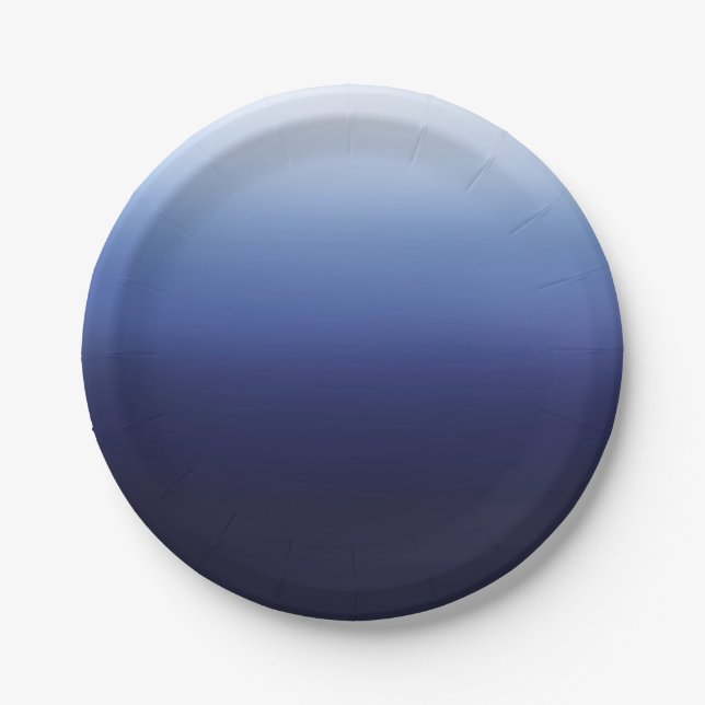 Assiettes En Carton Océan Bleu Moderne Minimaliste Fête de Mariée de P (Devant)