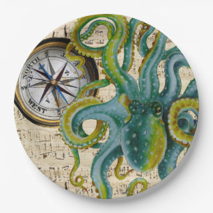 Assiettes En Carton Octopus Tentacles Compass Music