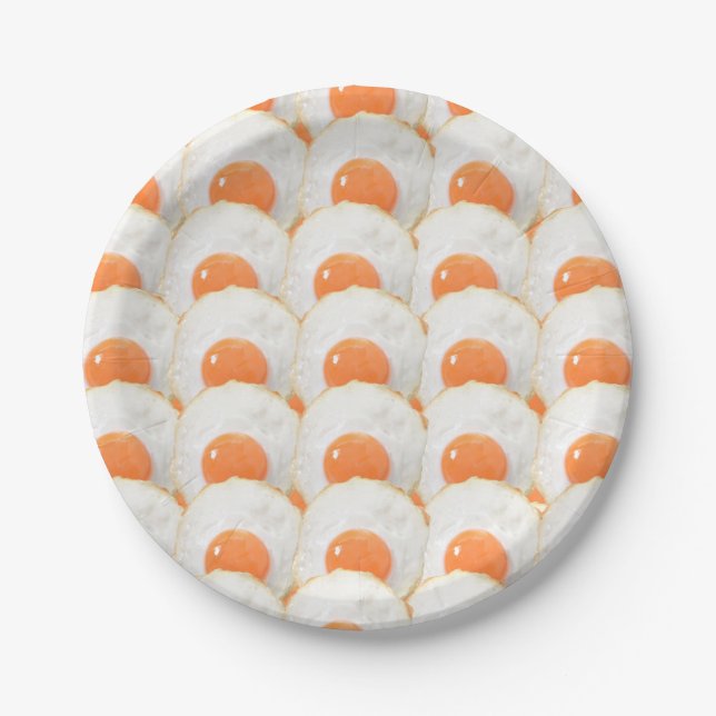 Assiettes En Carton Oeufs Sunny Side Up (Devant)