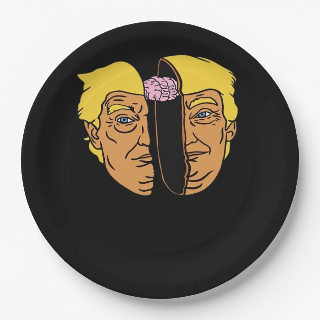 Assiettes En Carton Oeuvre de Donald Brain Trumpkin (Devant)